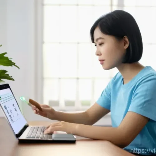 언어 AI와 직원 교육 프로그램 연계 - **Prompt:** A young Vietnamese woman, aged late 20s, with short, stylish black hair, wearing a comfo...