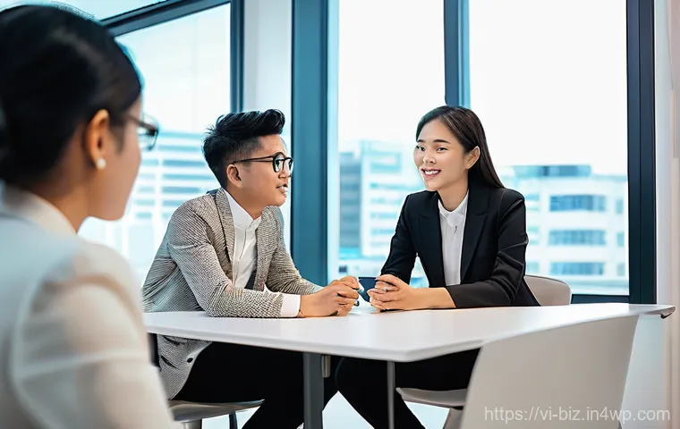 언어 AI와 직원 교육 프로그램 연계 - **Prompt:** A confident Vietnamese man, early 30s, neatly dressed in a crisp white business shirt an...