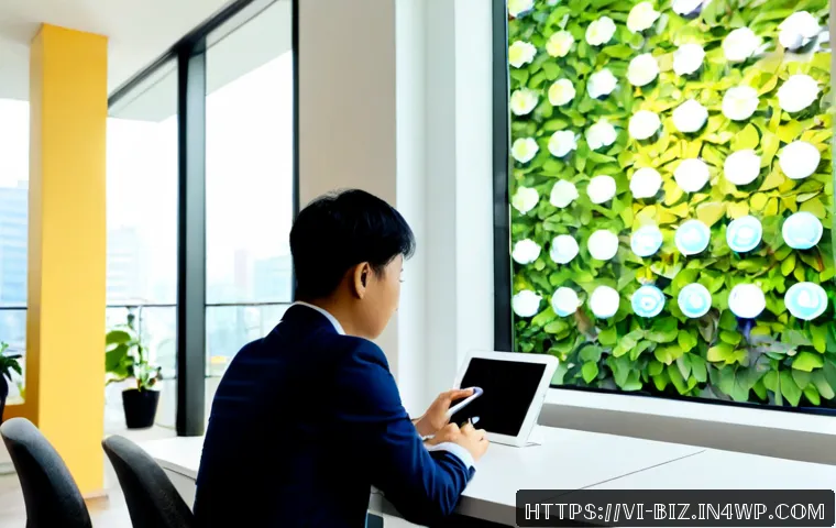 언어 AI와 비즈니스 프로세스의 통합 - Photorealistic modern Vietnamese business office, a Vietnamese operations manager and a colleague re...