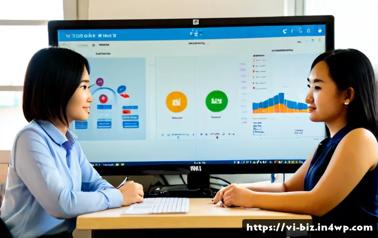 언어 AI와 직무 분석의 융합 - Photorealistic modern career counseling office in Ho Chi Minh City, a Vietnamese job analyst and a y...